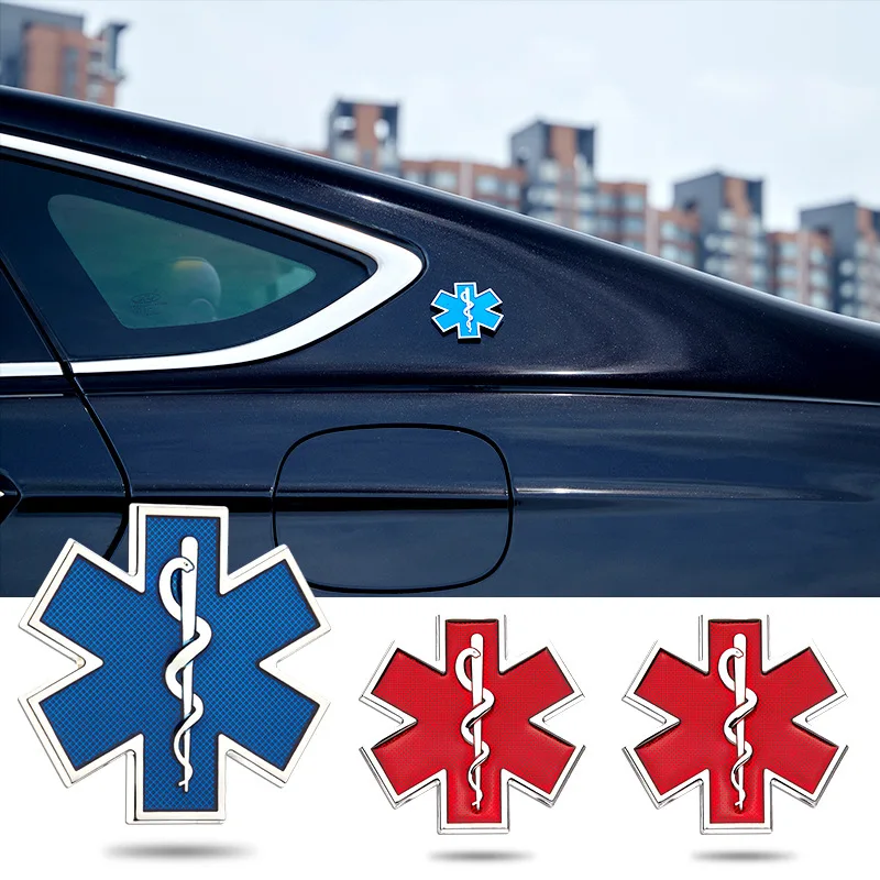 

1 PCS 3D Metal Star of Life Car Emblem Sticker Trunk Fender Badge Decal for Lexus Volvo BMW Toyota Audi Honda Skoda Nissan