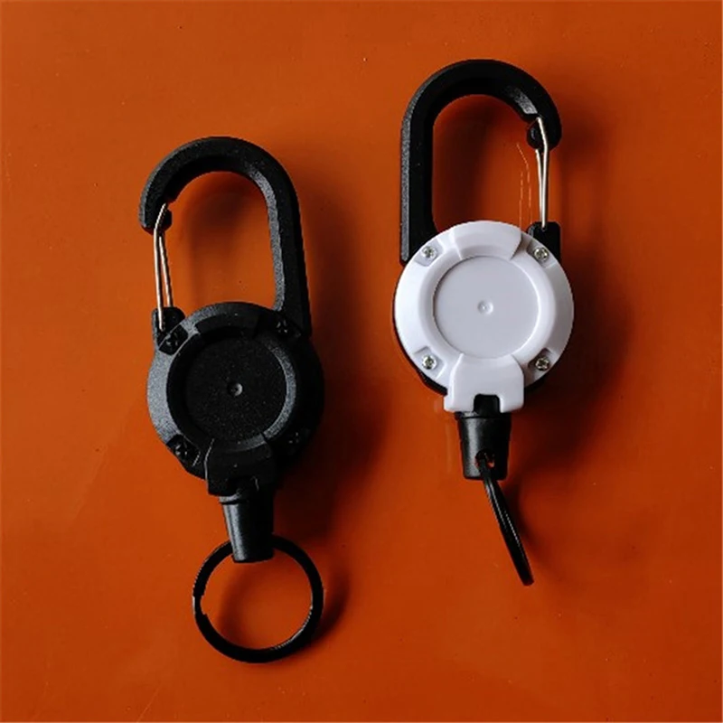 

Wire Rope Outdoor Mountaineering Easy Pull Buckle Outdoor Automatic Retractable Wire Rope Luya Anti-theft Tactical Keychain