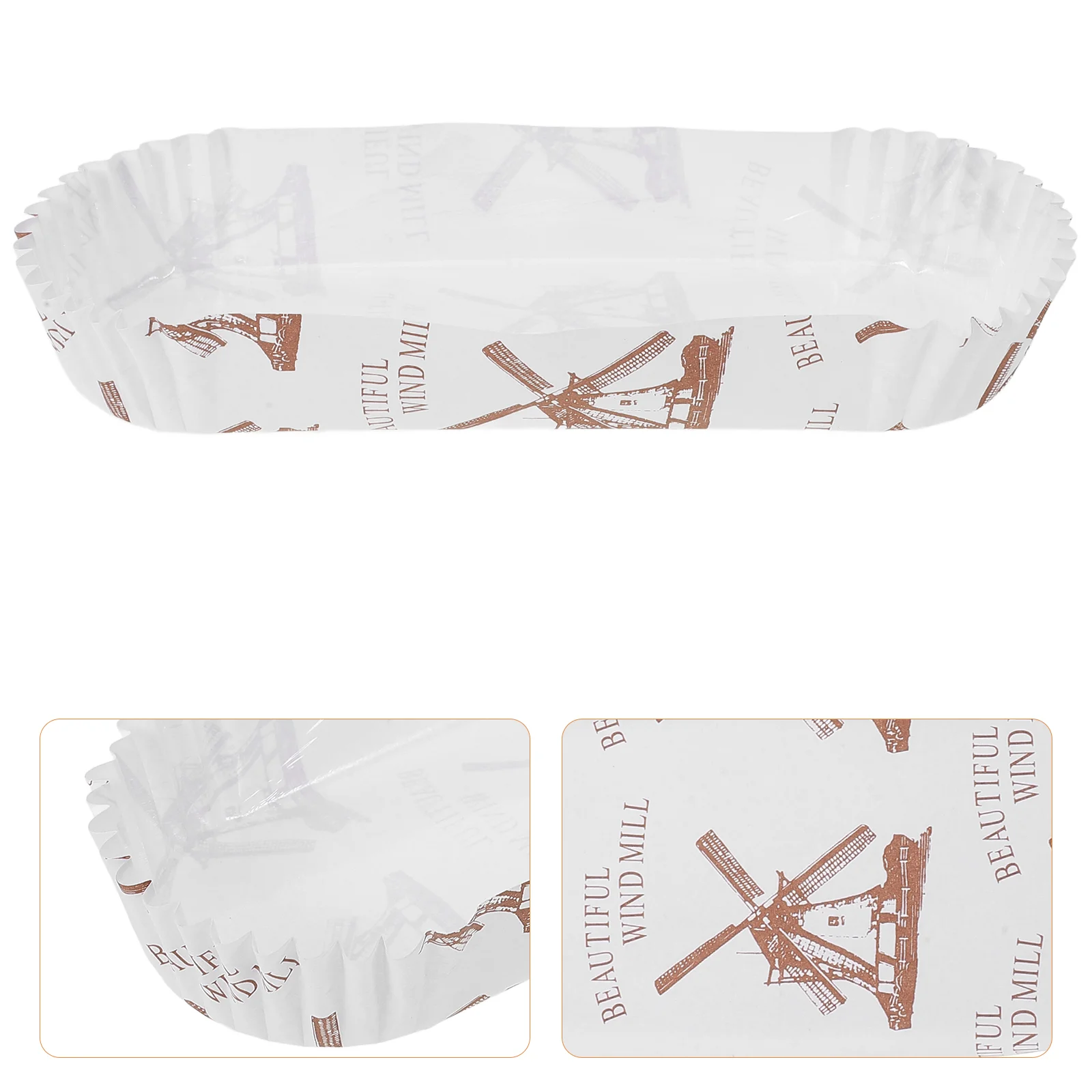 100 Pcs Paper Hot Dog Tray Dogs Bread Container Snack Holder Fried Food Greaseproof Picnic Plate Holders