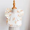 Baby Feed Bibs Waterproof INS Nordic Style Angel Pocket Burp Girl Boy Infant Meals Bib  Easy Clean Cute Panda Bibs Soft PU 1