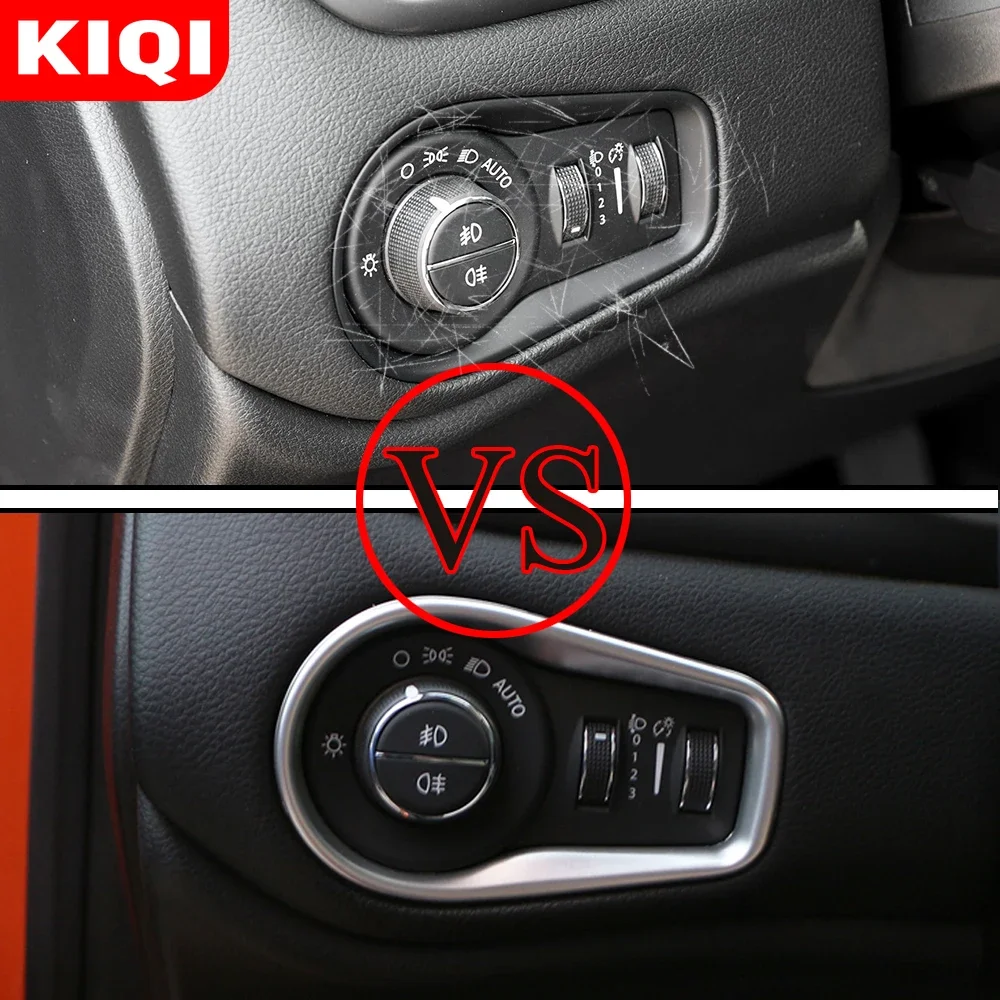 TiLeze Auto Interni Compatibile con Jeep per Renegade 2018 2019 2020-2023 Interni Auto Cruscotto Aria condizionata Pannello di Controllo Decorazione Copertura Accessori Auto(1,A