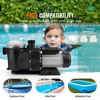SucceBuy Насос для надземного бассейна, 1,5 л.с./2 л.с., односкоростной бассейн, 220 В, 2850 об/мин, с корзиной для фильтра, для надземных бассейнов — изображение 4