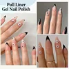 LILYCUTE 5ml White Black Liner Gel Nail Polish Colorful French Painting Stripe Semi Permanent Drawing Nail Art UV Gel Varnish 3
