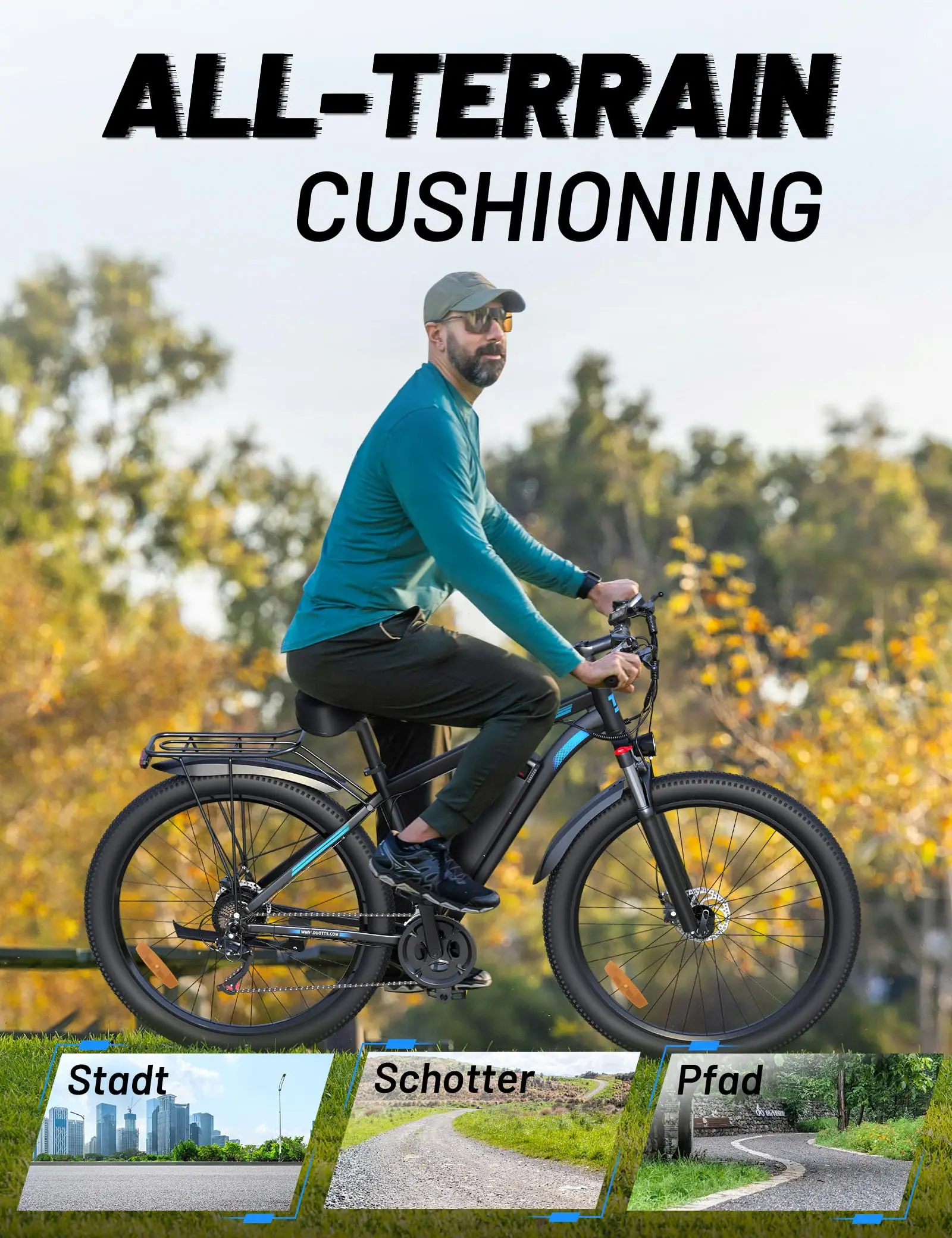 DUOTTS C29 750W 48V 15AH 29 inch Electric City Cargo Road E Bike Electric Hybrid Mountain Dirt Ebike Bike Adult Fatbike