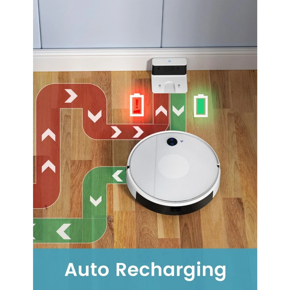 Commercial Washing Robots, 3000Pa Strong SuctionVacuum Cleaner, Self-Charging Vacuum, Voice APP Remote Control, Washing Robots