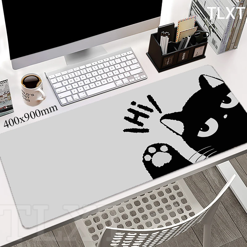 Grande tappetino mouse gaming con gatto per scrivania e ufficio_voghion.com