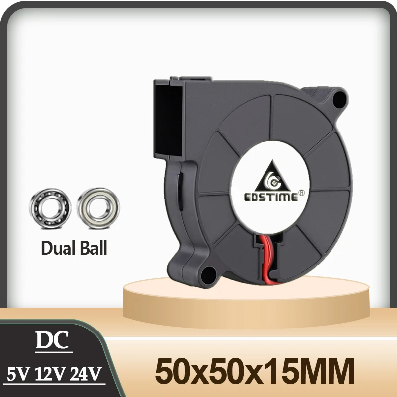 Ventilateur Radial 5015 50mm 5V/12V/24V - Pour Refroidissement Imprimante 3D, électronique - Neuf