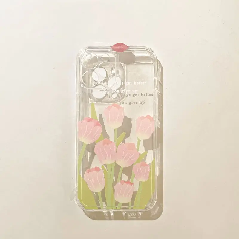 Floral Pink Bowknot Fashion Silicone Phone Case Cover