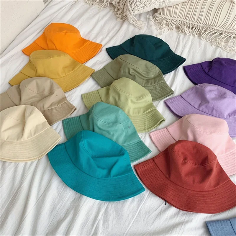 2024 New Fisherman Hat Solid Color Men and Women Couple Fisherman Hat Outdoor Travel Wear Basin Hat bucket hat 4
