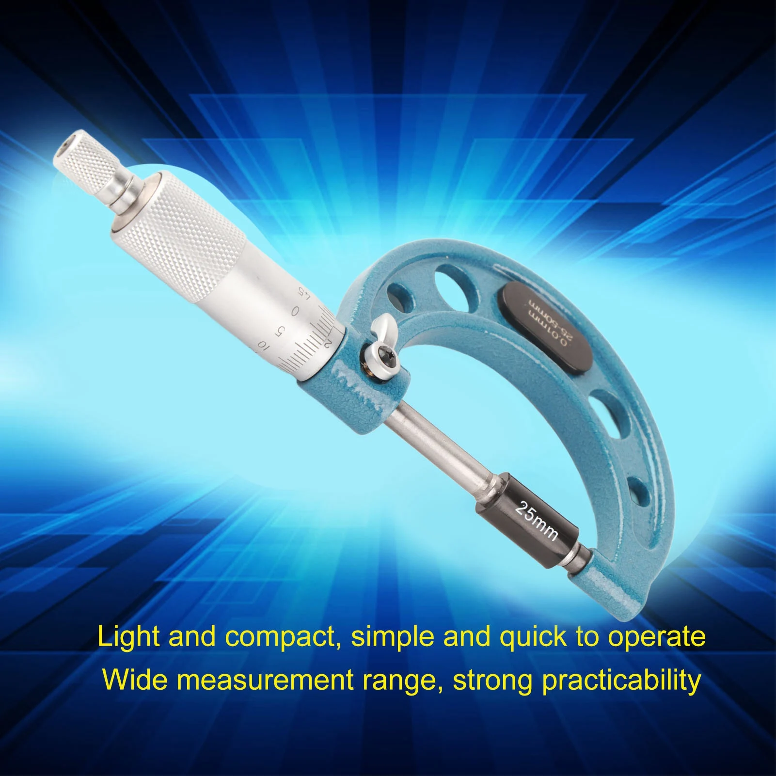 High Accuracy Stainless Steel Outside Micrometer with Wrench - Precision Thickness Measuring Tool
