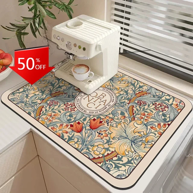 Kitchen Drain Pad Dish Drying Mat Rugs Non-slip Kitchen Sink Mat