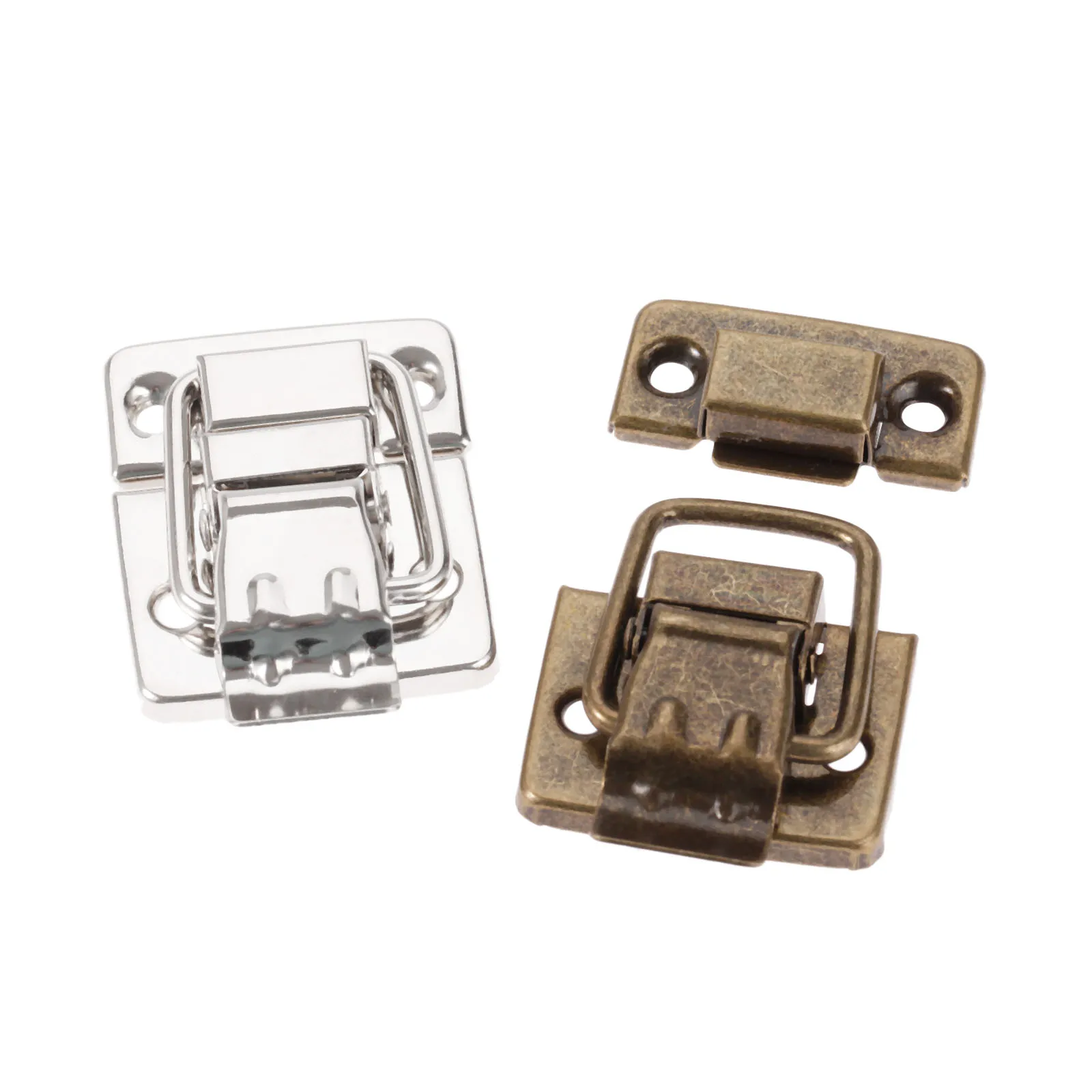 Furniture Fittings Antique Bronze Jewelry Wood Box Toggle Latch Hasp Drawer Latches Decorative Case Buckle Clasp 30*36mm DRELD