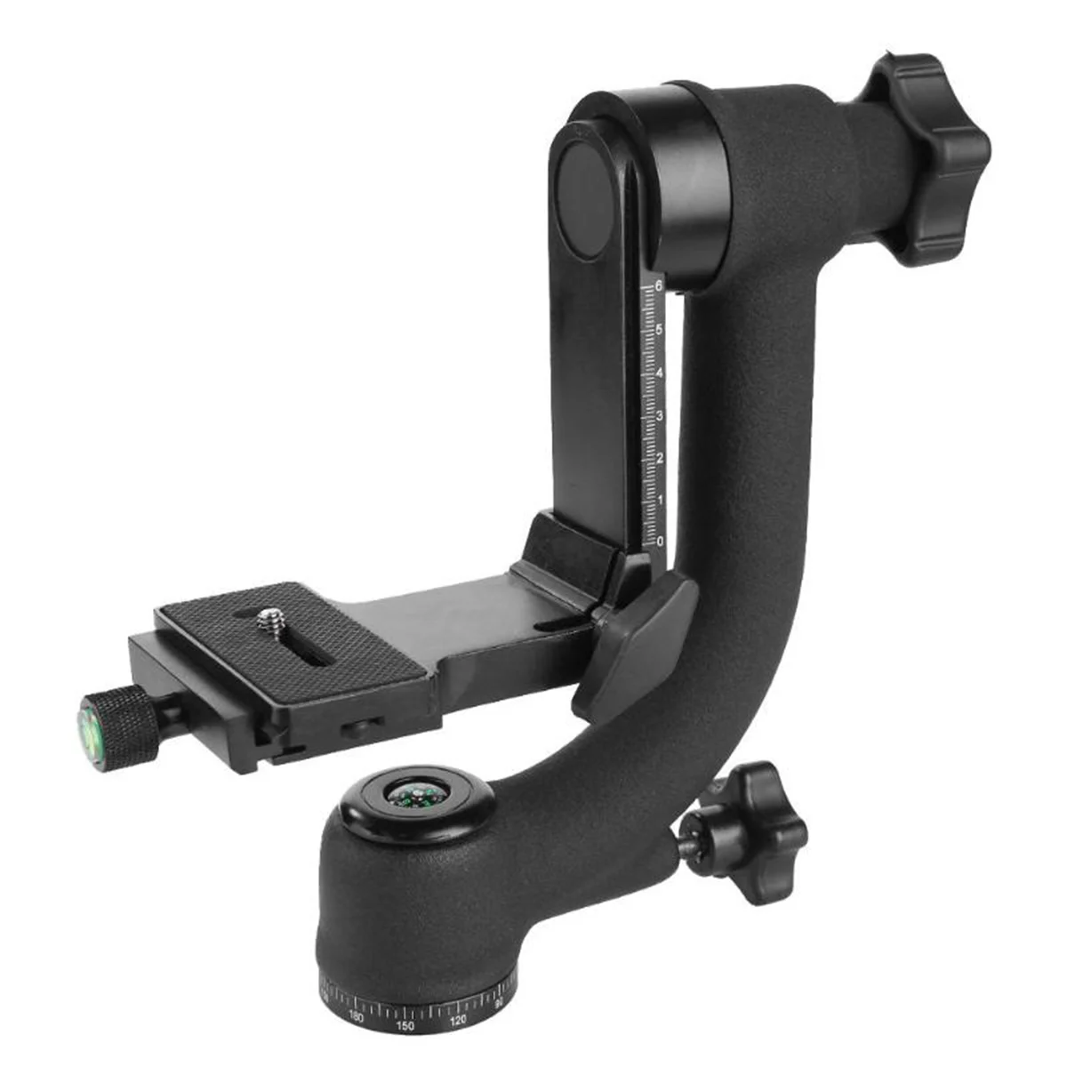 

360 Degree Panoramic Gimbal Tripod Ball Head 1/4 Inch Screw with Quick Release Plate for DSLR Camera Telephoto Lens