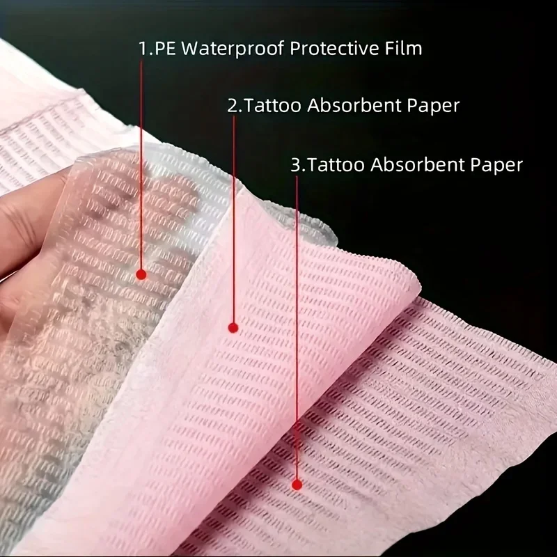 125/50/25Pcs Black One-time Tattoo Cleaning Wipes Pad Disposable Dental Piercing Bibs Waterproof Sheets Paper Tattoo Accessories