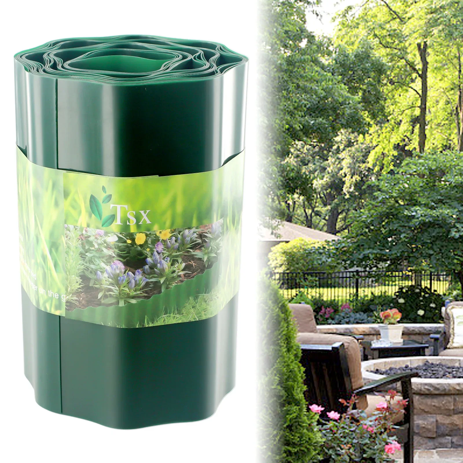 Garden Grass Lawn Edge Border Fence 1pcs for Outdoor Plastic Landscape Garden Decor