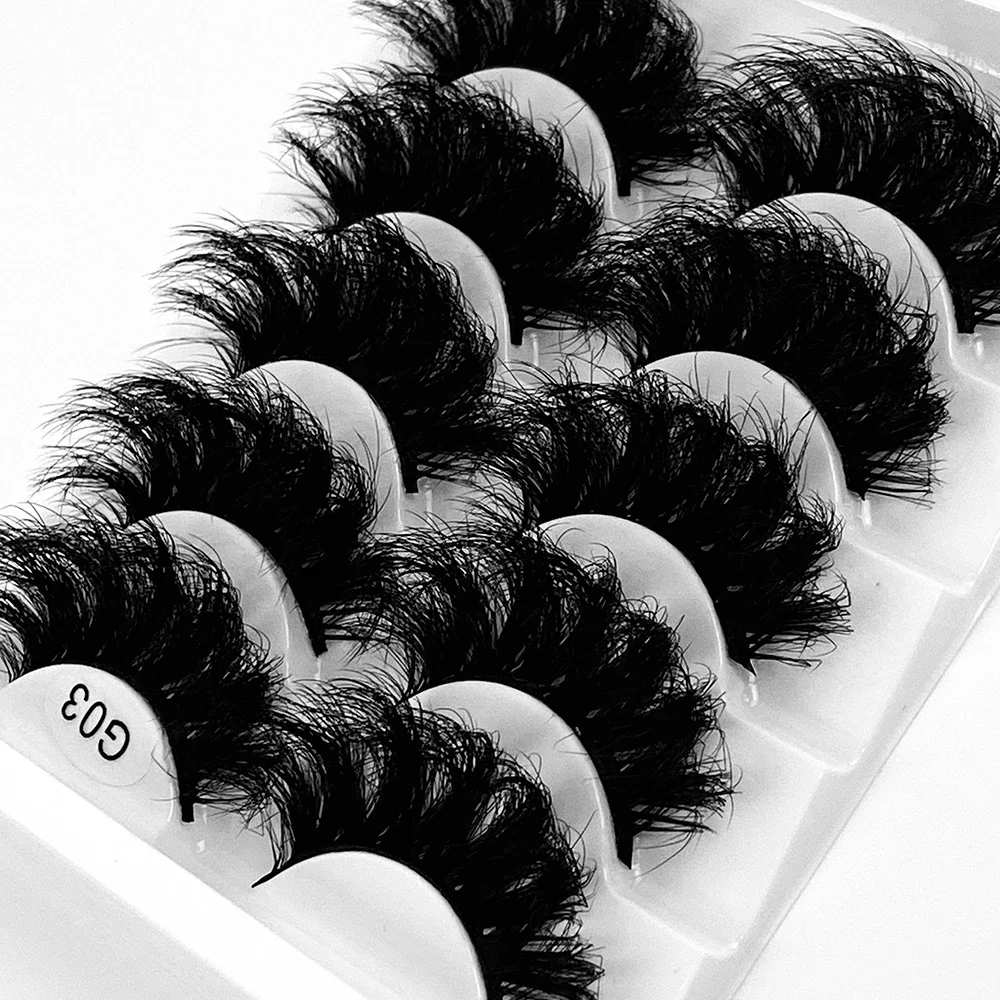 

5 Pairs 8D fluffy false eyelashes for dramatic false eyelashes fluffy thick false eyelashes Faux mink eyelash makeup