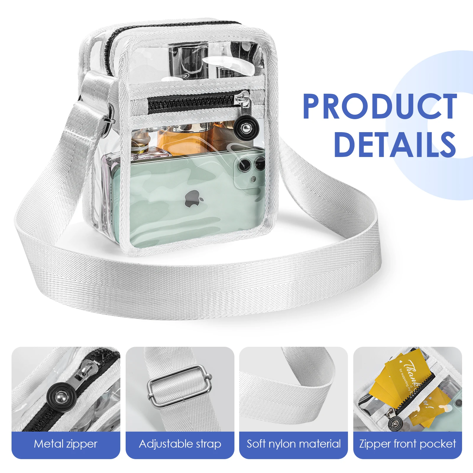 Transparent Cosmetic Bag PVC Women Zipper Clear Makeup Beauty Case Travel Make Up Organizer Storage Bath Toiletry Wash Bag