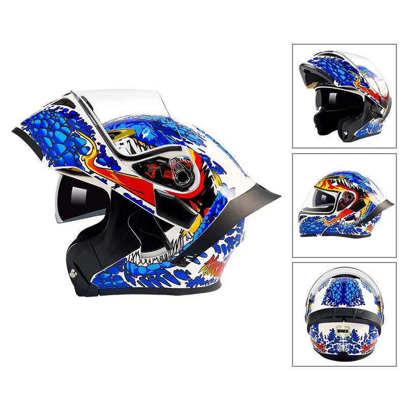 

Motorcycle Full Helmet Double-lens Universal Faceless Helmet For Kawasaki ZZR600 ZX6R ZX636R ZX6RR ZX9R ZX10R Z1000 ZX12R