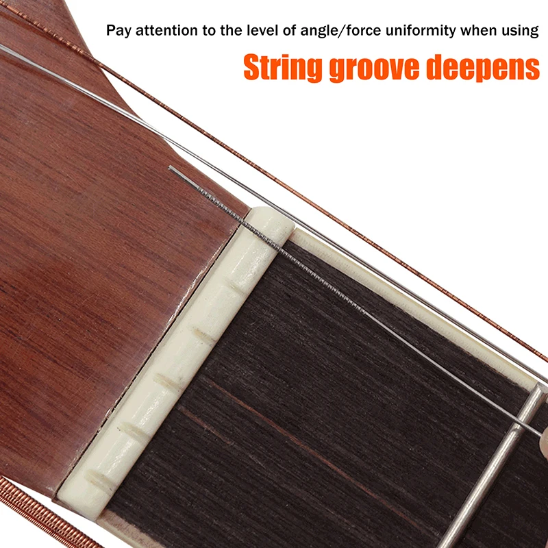 1Set Guitar Nut Slotting File Kit DIY Slot Saw Rods Filing Set Luthier Stringed Instrument Guitar Accessories Guitar Repair Tool