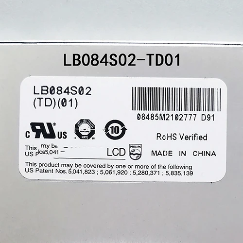 산업용 LCD 컨트롤패널 스크린 디스플레이 모듈, 60 핀, 8.4 인치 LB084S02-TD01, 800x600