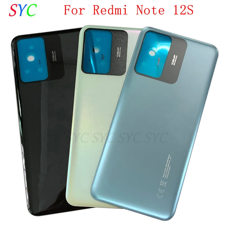 

Оригинальная задняя крышка батарейного отсека, корпус для Xiaomi Redmi Note 12S, задняя крышка с логотипом, запасные части