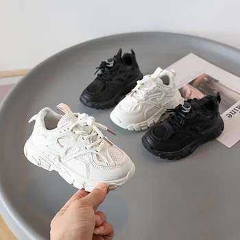 Zapatillas 어린이 메쉬 통기성 운동화, 부드러운 바닥 캐주얼 신발, 소년 소녀 학교 스포츠 스니커즈, 봄 가을 신상, 2023