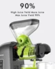 SiFENE Slow Masticating Juicer Machine, Dual 3" Wide Mouth, Anti-Clog, Wheatgrass and Fruit Juice Extractor, Easy-Clean, Grey 3