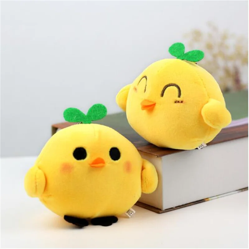 8cm Little Yellow Chicken Plush Toys Cartoon  Doll Small Animal Stuffed Toy Mini Doll Cute Girl For Christmas Gift Free Shipping