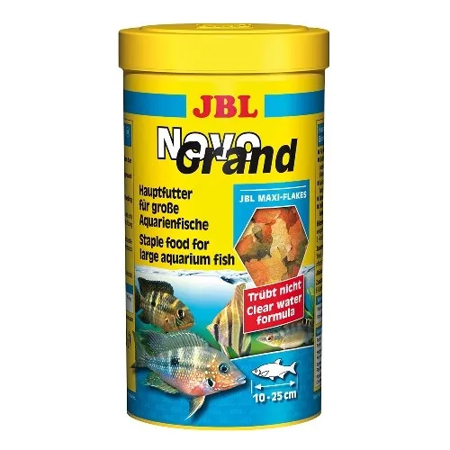 JBL NovoGrand - Осн. корм для больших пресноводных акв. рыб хлопья 1 л (160 г) | Дом и сад