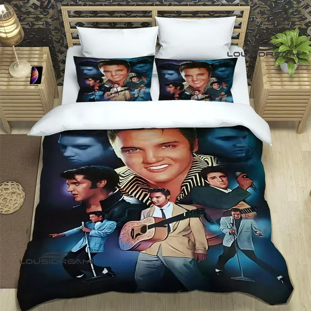 E-Elvis Presley Retro printed Bedding Sets exquisite supplies set duvet cover bed comforter set bedding luxury birthday gift