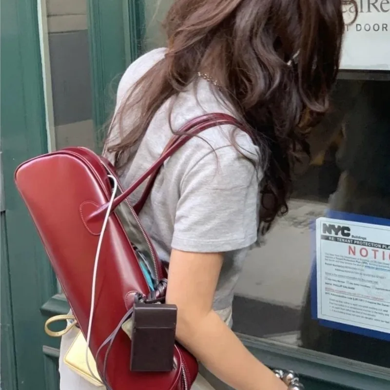 JIAERDI Vintage Y2k Handbag Women 2024 Spring Summer Retro Red Messenger Bag Ladies Fashion Trend Casual Shoulder Bags Bolsos