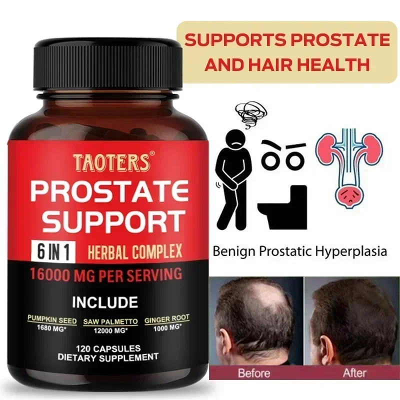 Men's Prostate Health Capsules with Saw Palmetto, Improve Performance, Reduce Toilet TripsRelieve Bladder & Urination Problems