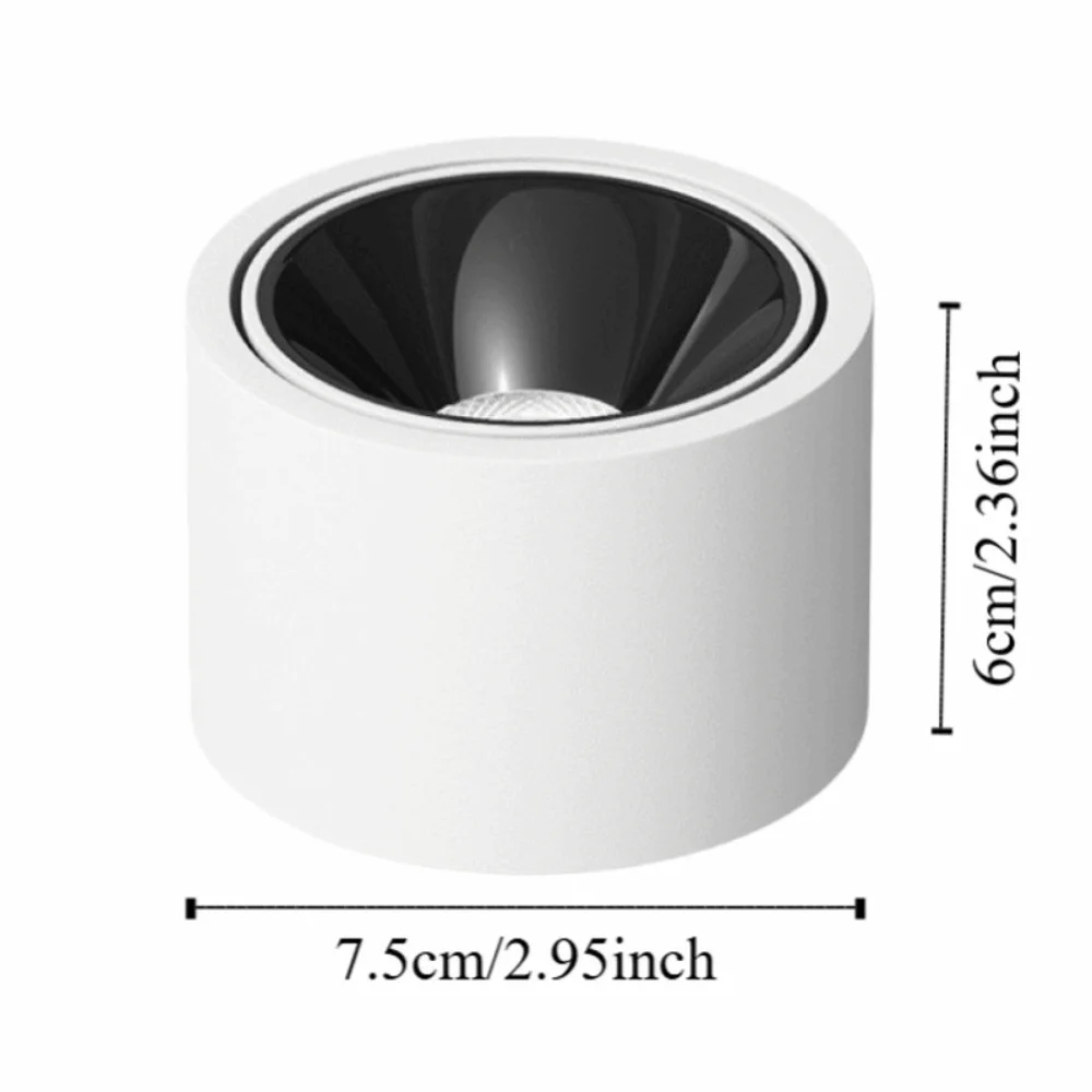 Adjustable Angle 7W Led Spotlight Surface Mounted Anti-glare Ceiling Spot Light Energy Saving Dimmable Downlight Gallery