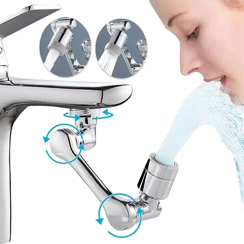 Tout bassin en cuivre multifonctions robinet universel 1080 degrés  extenseur rotatif anti-éclaboussures toilette bubbler