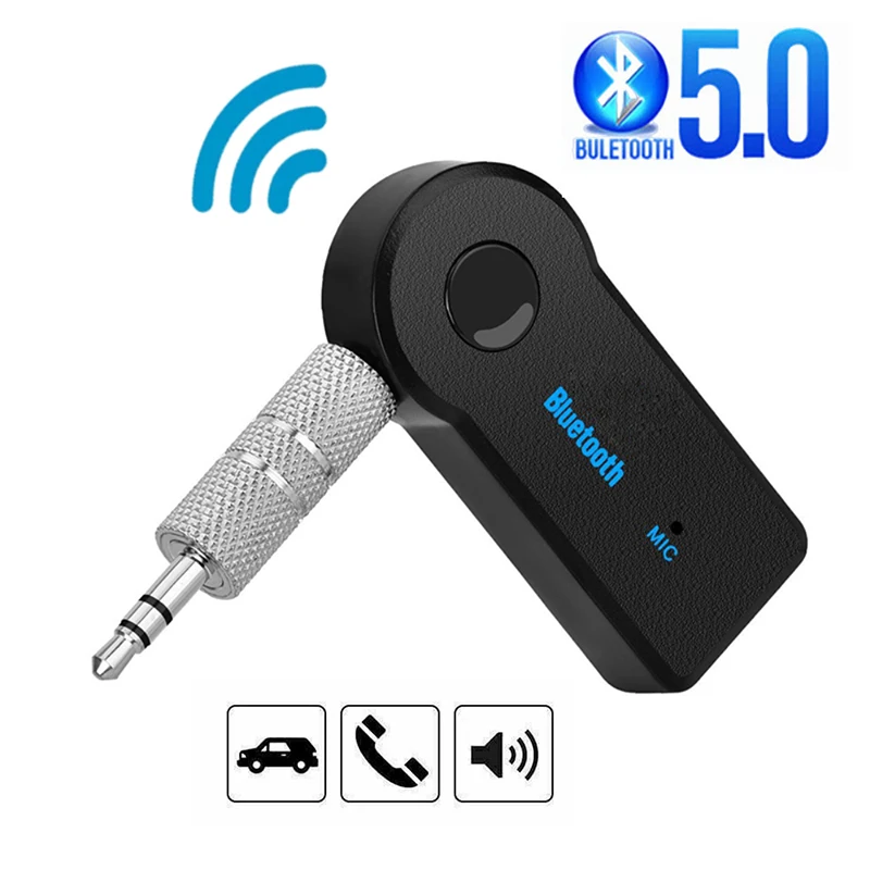 Bluetooth 5.0 Receiver Transmitter Adapter 3.5mm 3.5 Jack AUX For Car Music Audio Aux A2dp Headphone Wireless Reciever Handsfree bluetooth adapter bluetooth audio receiver bluetooth transceiver adapter audio adapter bluetooth aux adaptor