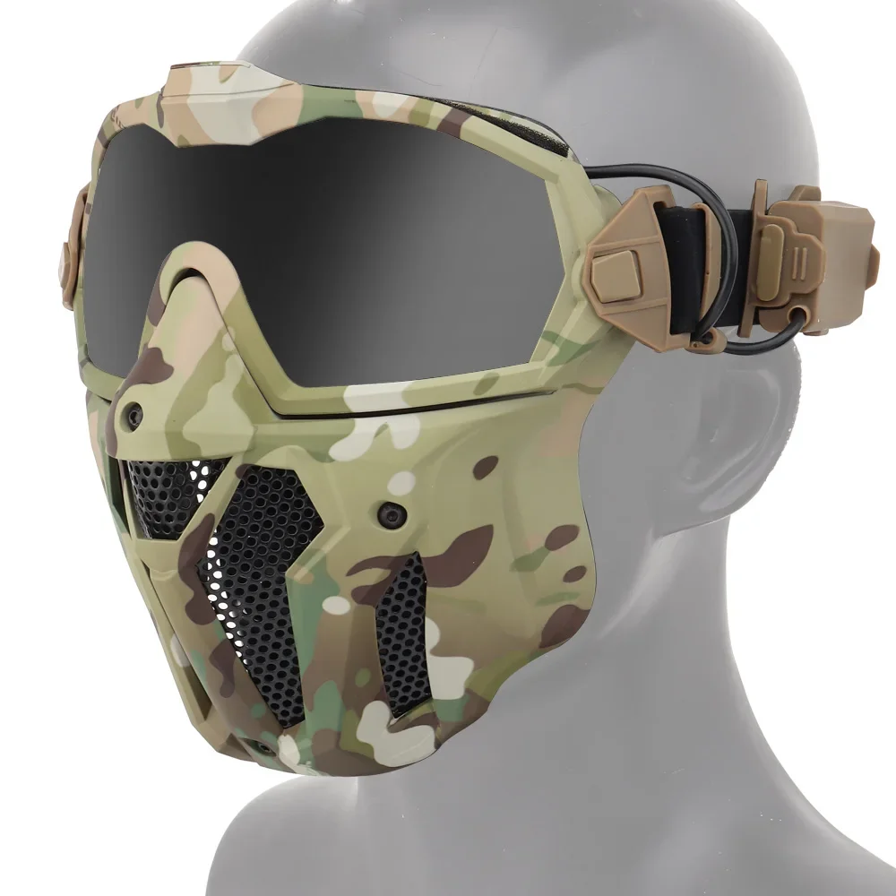 NINAT Máscara Airsoft Máscaras Tácticas Cara Completa con Lentes