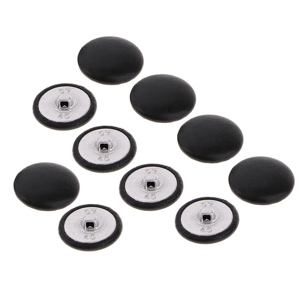 10Pcs Artificial Leather Covered Upholstery Buttons Sewing Crafts 25mm Round 2