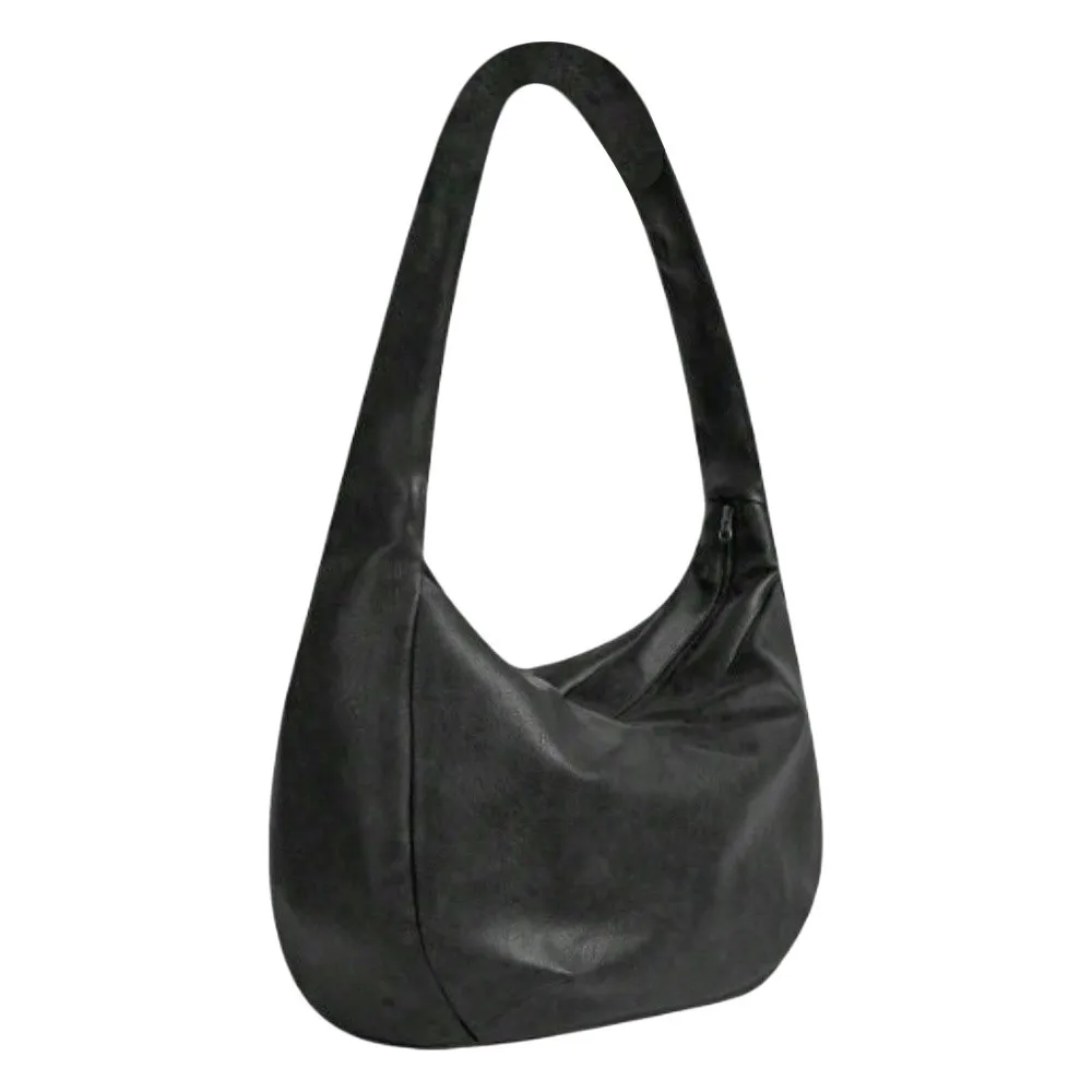 Vintage Style Men's Crossbody Bag​​ Large Capacity PU Leather Shoulder Bag Pleated Lightweight Messenger Bag Daily Use​​