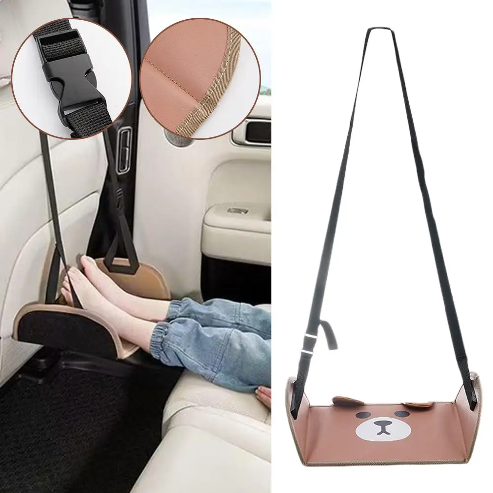 Portable Car Travel Foot Mats Car Travel Rest Foot Pad Hammock Adjustable Length Adults And Children Long Flight Essentials