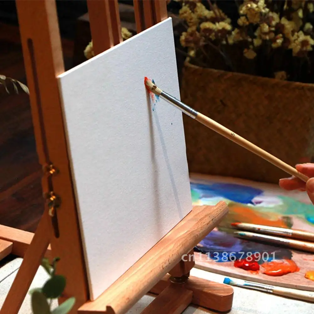 

10 шт. художественные принадлежности для начинающих доска аксессуары Дети Белая пустая холщовая панель Акварель для студентов готовая картина маслом портативная