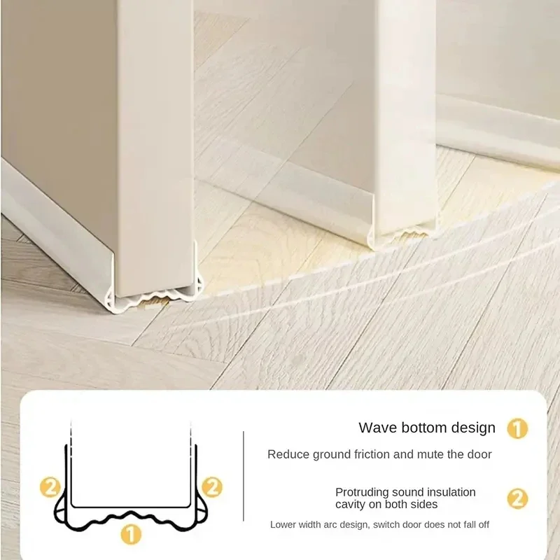 Adjustable Door Bottom Seal Strip Weather Strip Under Door Draft Stopper Thicker Anti-Cold Gap Blocker Sealing Weather Strip