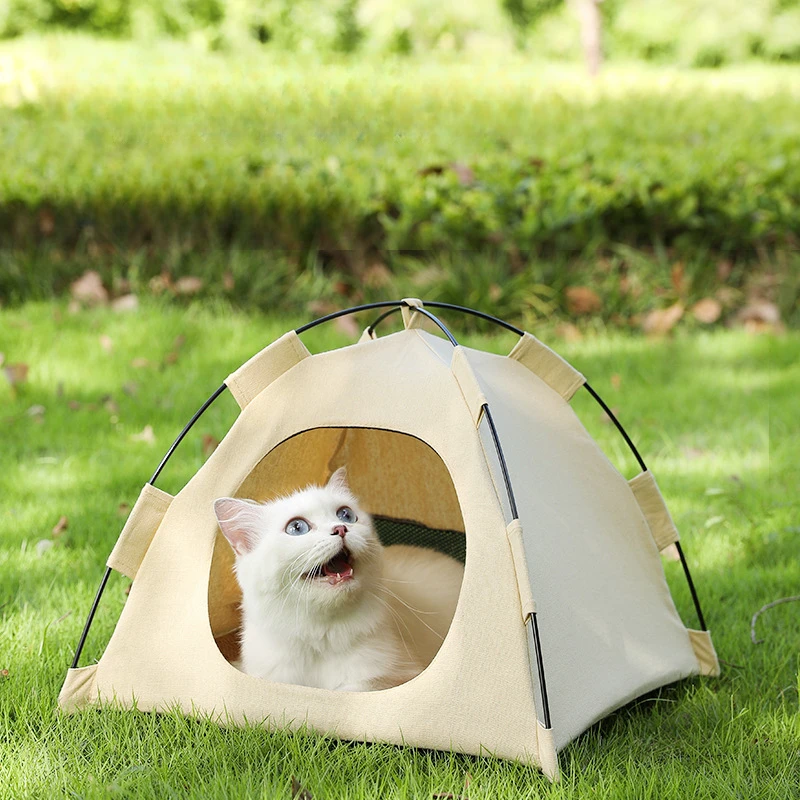

Pet Tent Bed Cats House Supplies Products Accessories Warm Cushions Furniture Sofa Basket Beds Winter Clamshell Kitten Tents Cat