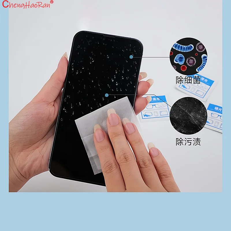 100PCS Individually Packaged Disposable Screen & Lens Cleaning Wipes