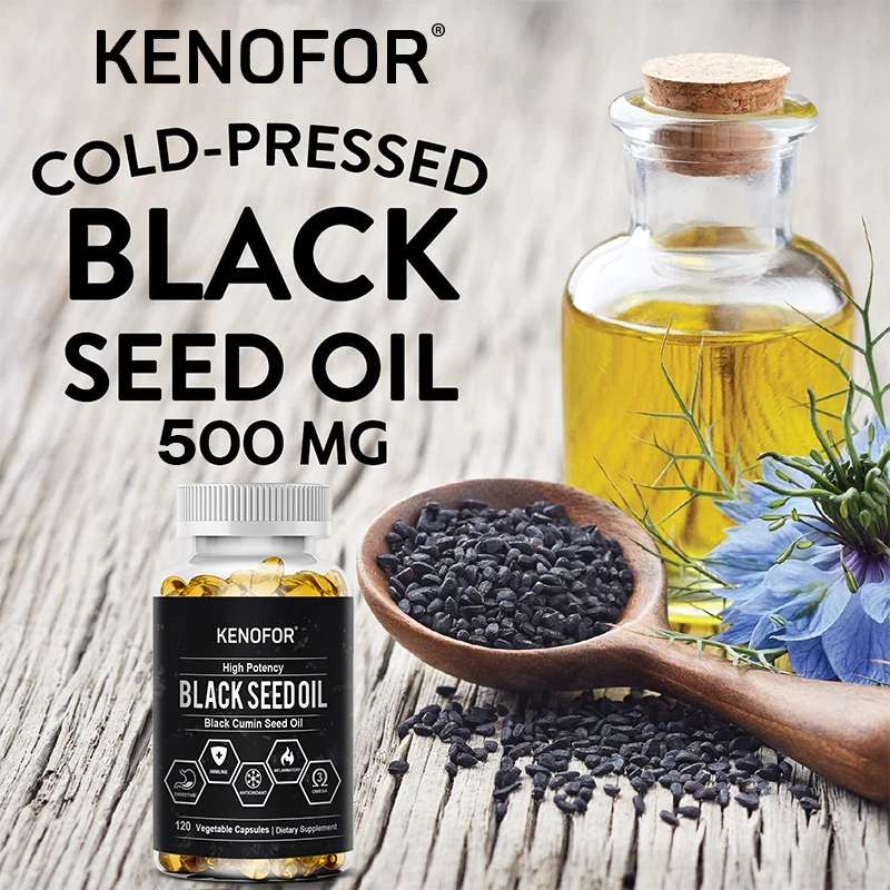 Organic Black Cumin Seed Oil Capsules for Health