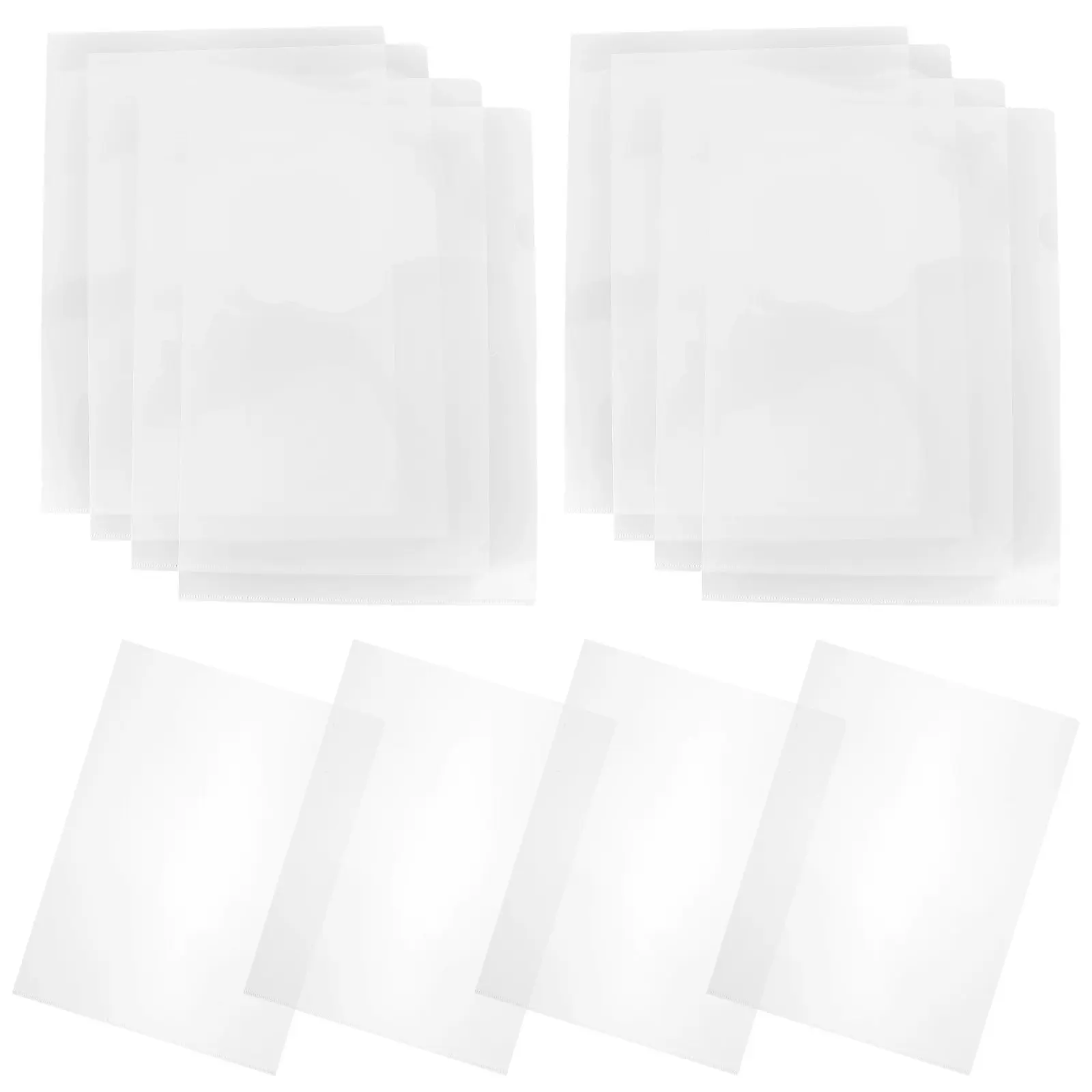24Pcs 투명 PP 파일 폴더 A4 용지용 투명 문서 보호기 학교 사무실 학습 조직 보관 주최자