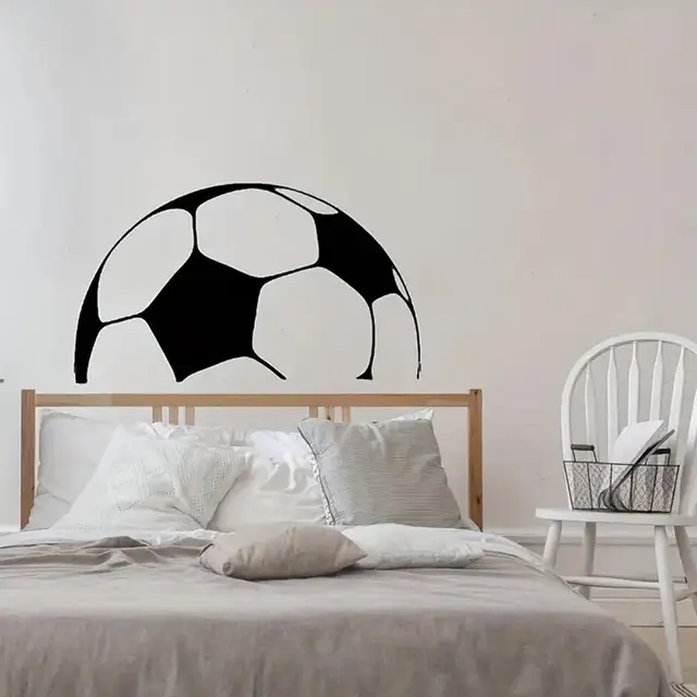 1 pz Adesivo da parete calcio incompleto Adesivo da parete in vinile autoadesivo impermeabile per la camera dei bambini Soggiorno Decorazioni per la casa 1
