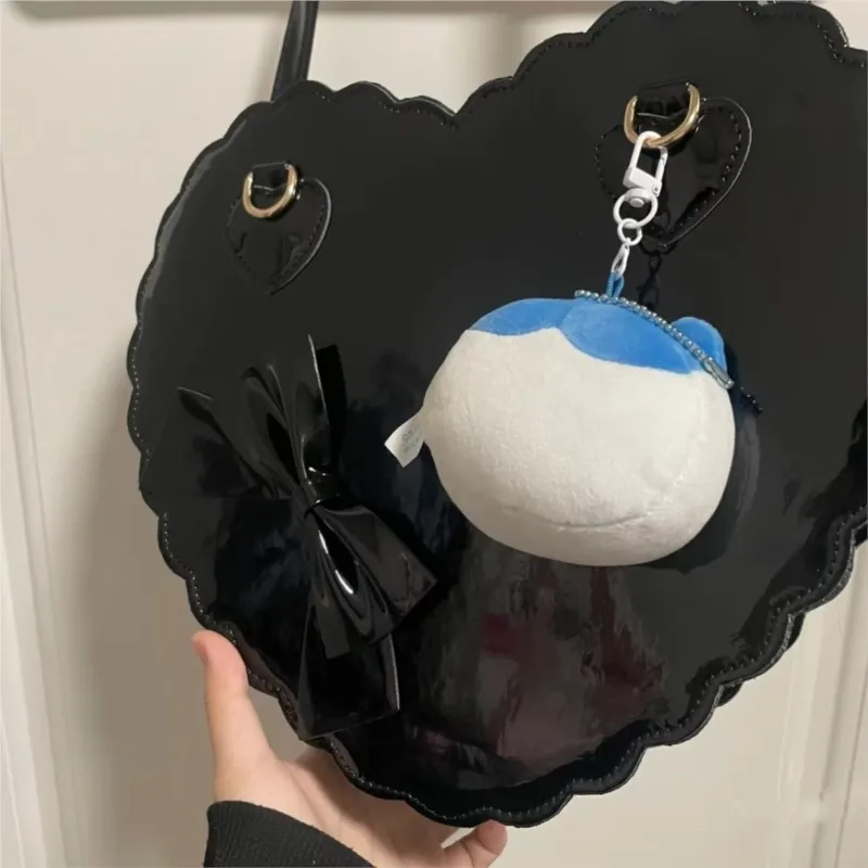 JIAERDI Lolita Heart Pink Handbag Women New Sweet Cute Bow Leather Crossbody Bags Ladies Japanese Kawaii Shoulder Bags Aesthetic