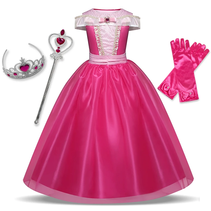 Girls Princess Dress Up for Party Fancy Children Cosplay Costume for Halloween Carnival Cosplay 4-10 Years Kids Clothing