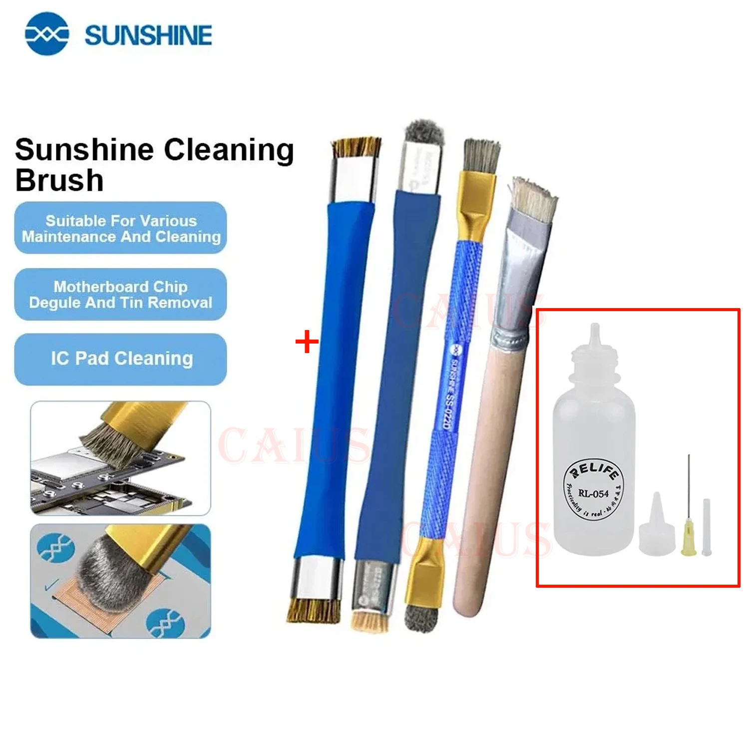SUNSHINE Safe Brush Anti-Static PCB Cleaning Tool