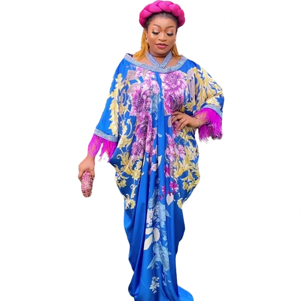 

Dashiki African Maxi Dress Women Batwing Sleeve Loose Boubou Africa Clothing Fashion New Print Long Robes African Dress Vestidos